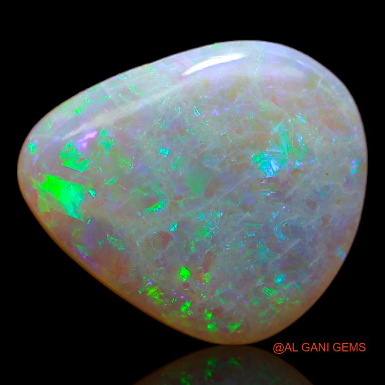 3.10 Cts Natural Australian fire Opal Loose Gemstone Fancy Cabochon 14x12x2 mm A-637