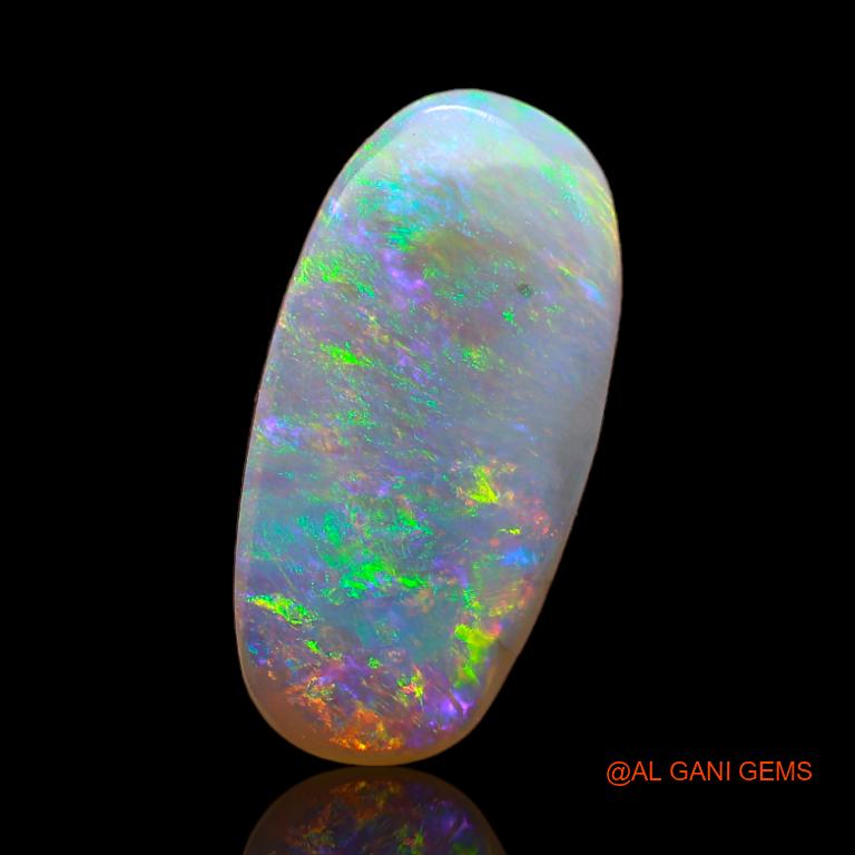 3.05 Cts Unheated Australian Fire Opal Loose Gemstone Oval Cabochon Natural 18x9x2 mm A-638