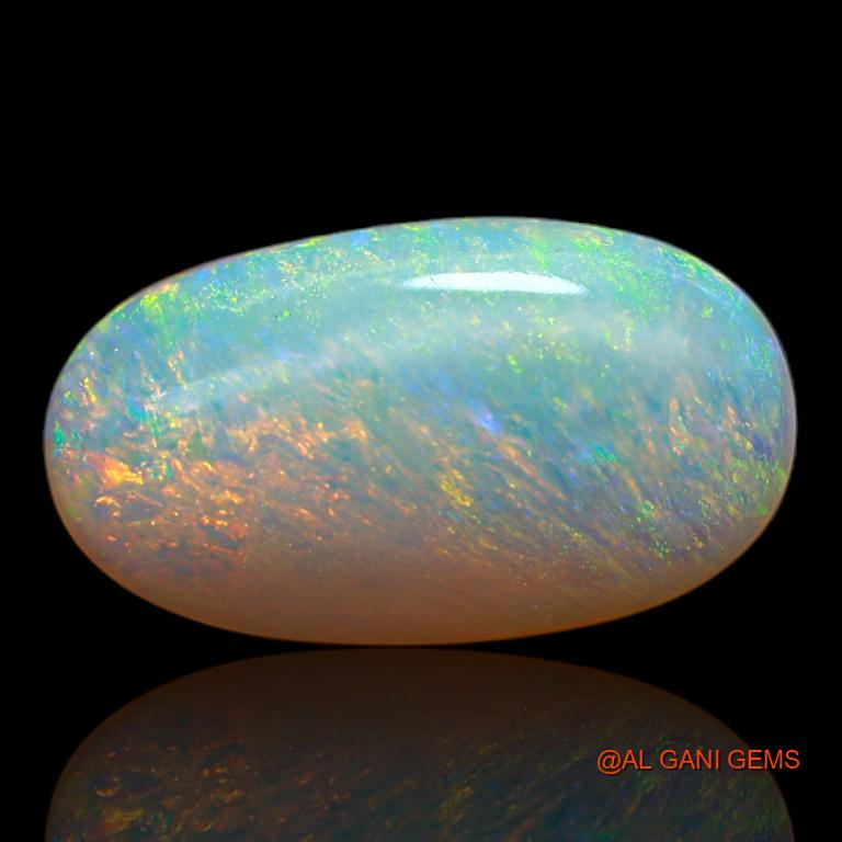 3.55 Cts Natural Australian Fire Opal Loose Gemstone Oval Cabochon 15x8x3 mm A-641