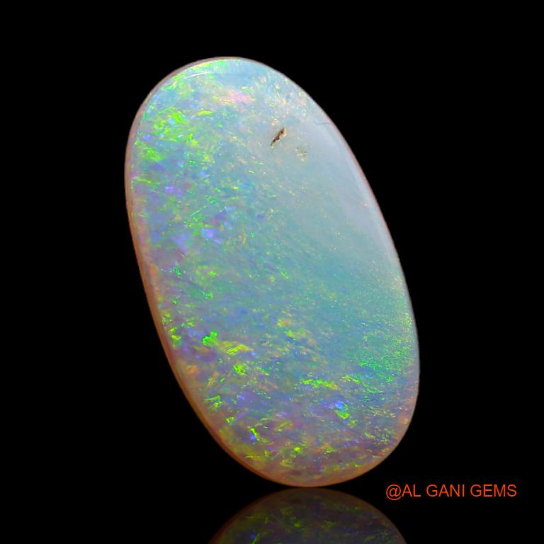 3.55 Cts Natural Australian Fire Opal Loose Gemstone Oval Cabochon 15x8x3 mm A-641