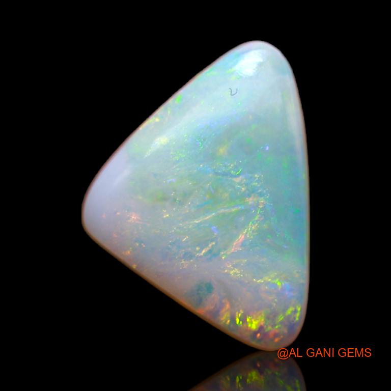 Natural Fire Opal Gemstone 3.60 Cts Loose Trillion Cabochon From Australia 14x10x4 mm A-642