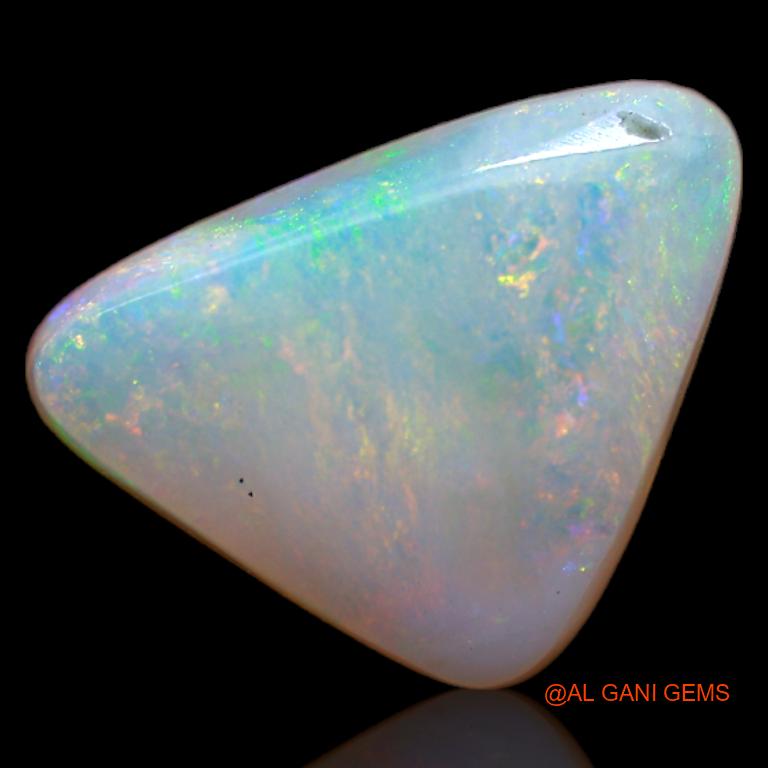 Natural Fire Opal Gemstone 3.60 Cts Loose Trillion Cabochon From Australia 14x10x4 mm A-642