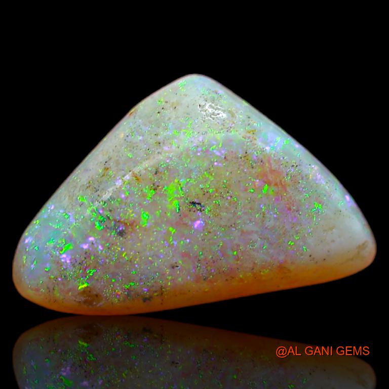 3.10 Cts Natural Australian Fire Opal Loose Gemstone Trillion Cabochon 15x9x3 mm A-644