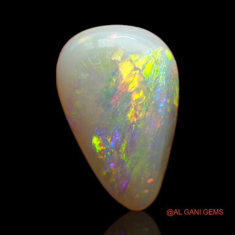 Natural Fire Opal Gemstone 3.25 Cts Loose Pear Cabochon From Australia 14x9x3 mm A-645