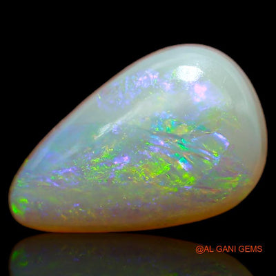Natural Fire Opal Gemstone 3.25 Cts Loose Pear Cabochon From Australia 14x9x3 mm A-645