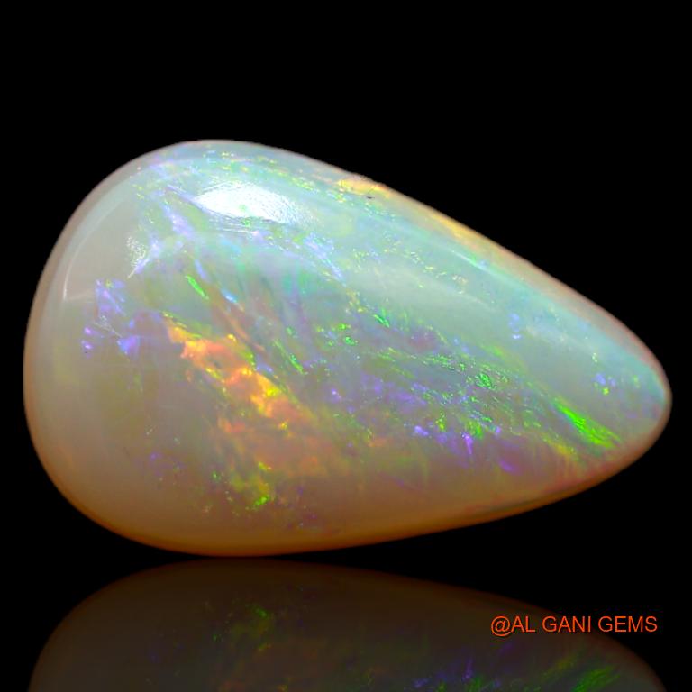Natural Fire Opal Gemstone 3.25 Cts Loose Pear Cabochon From Australia 14x9x3 mm A-645