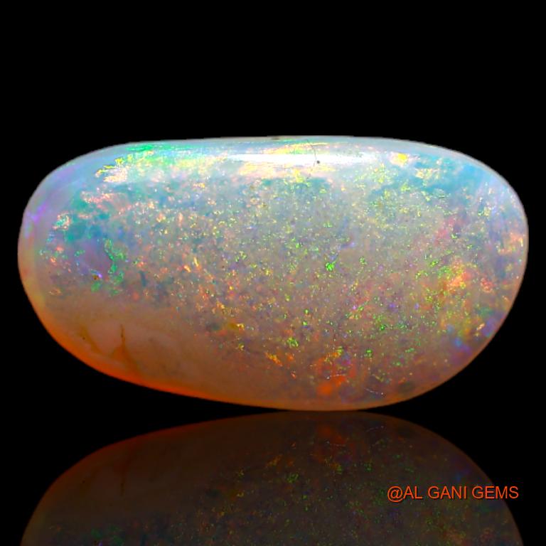 Natural Untreated Fire Opal Loose Gemstone Fancy Cabochon From Australia 2.45 Cts 15x8x3 mm A-646