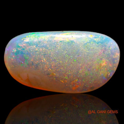 Natural Untreated Fire Opal Loose Gemstone Fancy Cabochon From Australia 2.45 Cts 15x8x3 mm A-646
