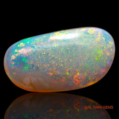 Natural Untreated Fire Opal Loose Gemstone Fancy Cabochon From Australia 2.45 Cts 15x8x3 mm A-646