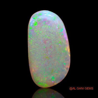 Natural Untreated Fire Opal Loose Gemstone Fancy Cabochon From Australia 2.45 Cts 15x8x3 mm A-646