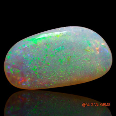 Natural Untreated Fire Opal Loose Gemstone Fancy Cabochon From Australia 2.45 Cts 15x8x3 mm A-646