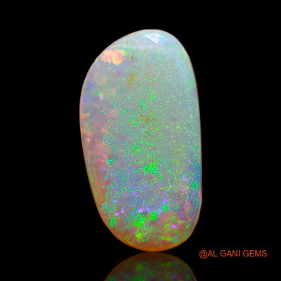 Natural Untreated Fire Opal Loose Gemstone Fancy Cabochon From Australia 2.45 Cts 15x8x3 mm A-646