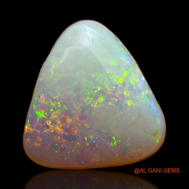 3.55 Cts Natural Australian Fire Opal Loose Gemstone Trillion Cabochon 12x11x4 mm A-647