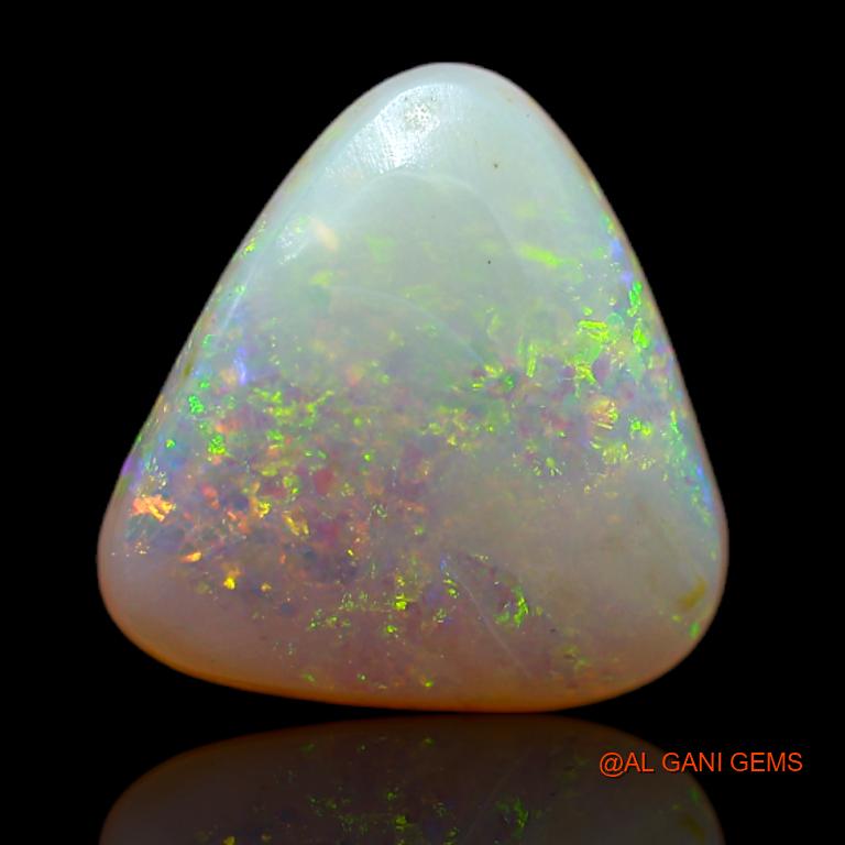 3.55 Cts Natural Australian Fire Opal Loose Gemstone Trillion Cabochon 12x11x4 mm A-647