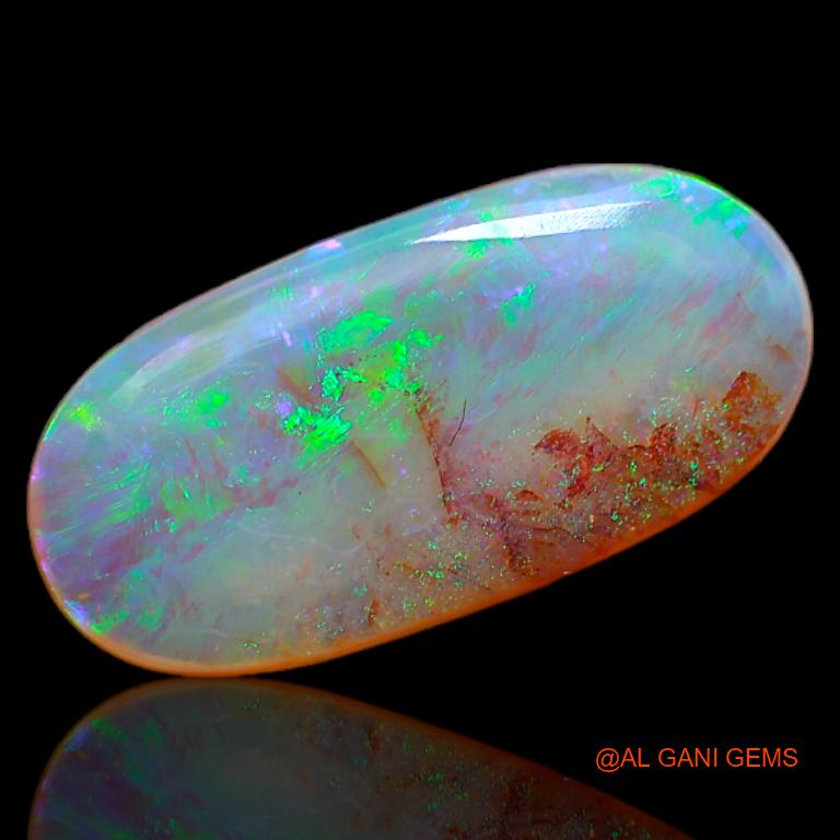 2.55 Cts Natural Australian Fire Opal Loose Gemstone Oval Cabochon 16x8x3 mm A-648