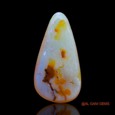 2.90 Cts Natural Australian Fire Opal Loose Gemstone Pear Cabochon 16x8x3 mm A-649