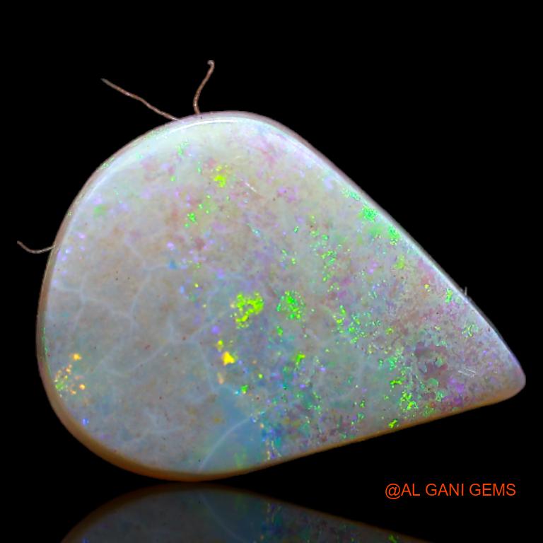 3.70 Cts Natural Australian Fire Opal Loose Gemstone Pear Cabochon 13x10x4 mm A-654