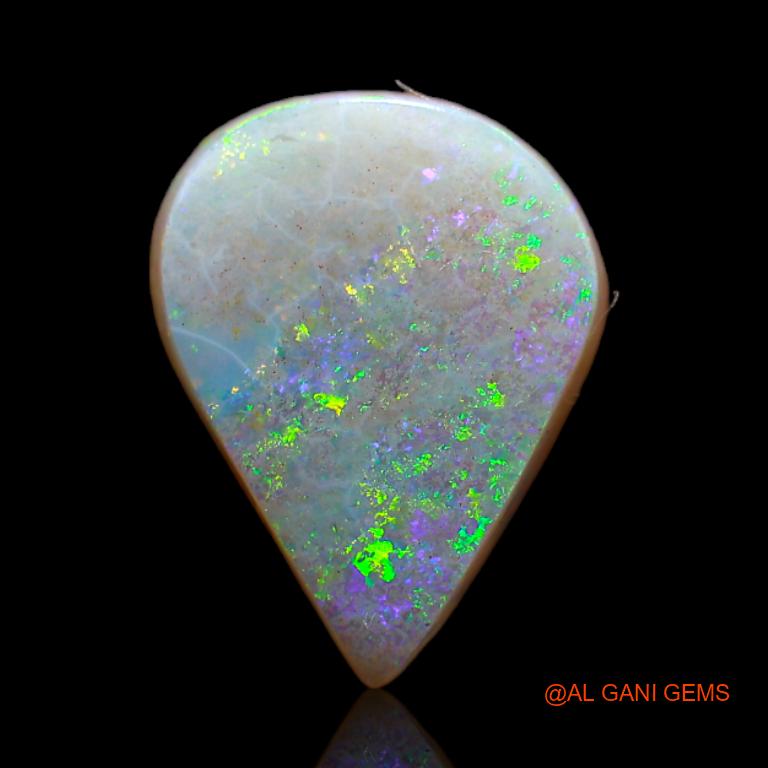 3.70 Cts Natural Australian Fire Opal Loose Gemstone Pear Cabochon 13x10x4 mm A-654