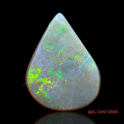 3.70 Cts Natural Australian Fire Opal Loose Gemstone Pear Cabochon 13x10x4 mm A-654