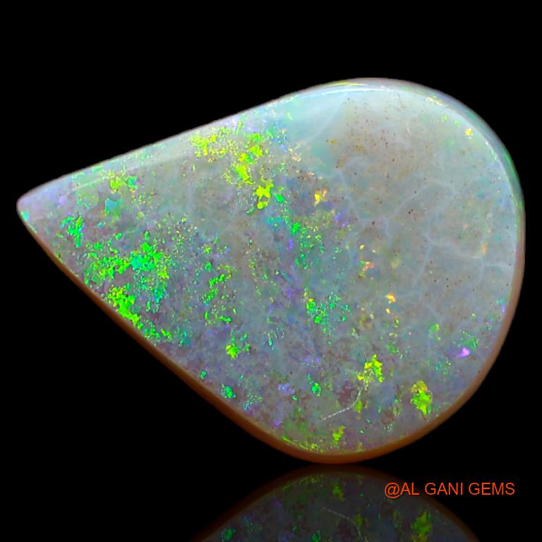 3.70 Cts Natural Australian Fire Opal Loose Gemstone Pear Cabochon 13x10x4 mm A-654