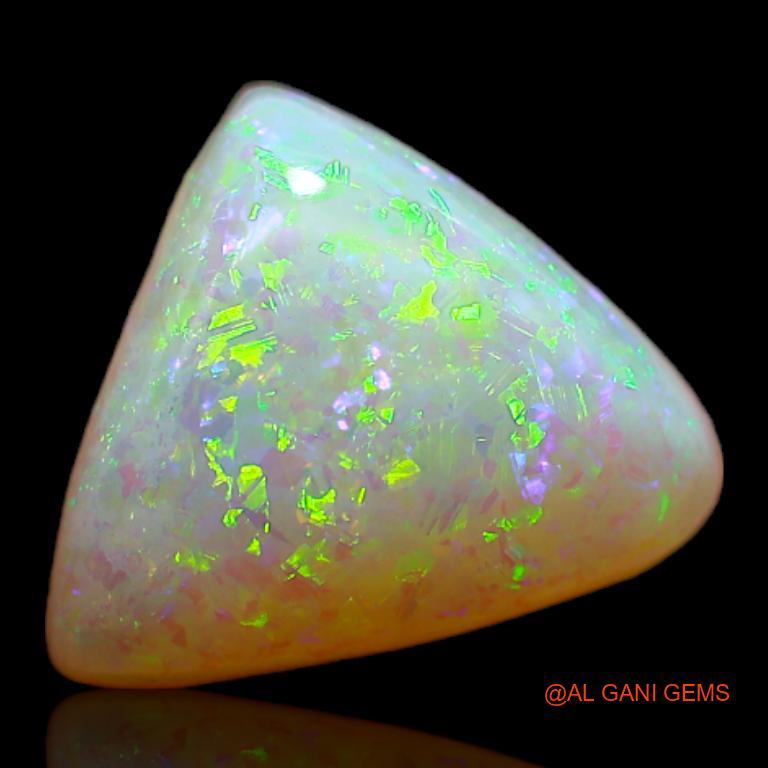 3.25 Cts Natural Australian Fire Opal Loose Gemstone Trillion Cabochon 10x10x4 mm A-655