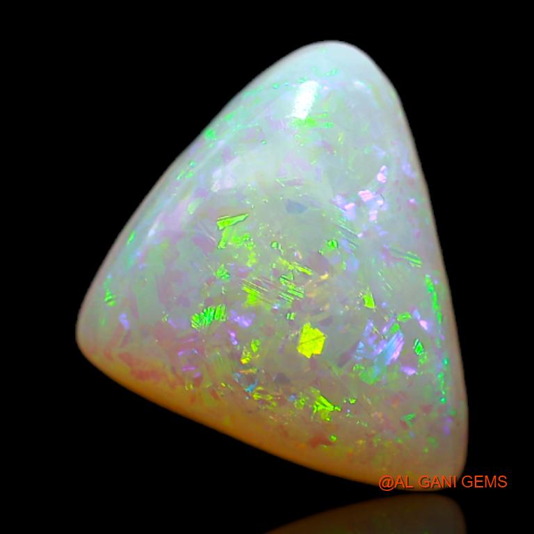 3.25 Cts Natural Australian Fire Opal Loose Gemstone Trillion Cabochon 10x10x4 mm A-655
