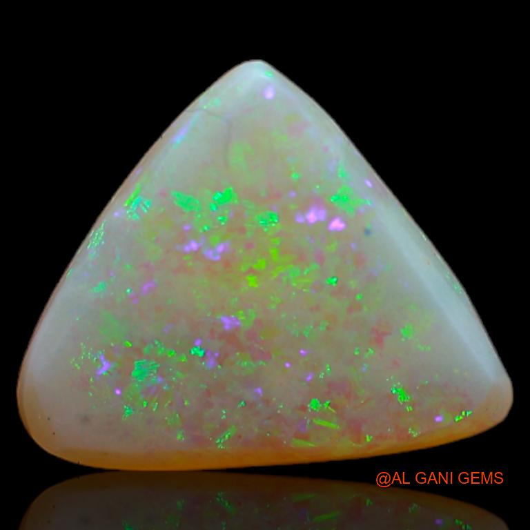 3.25 Cts Natural Australian Fire Opal Loose Gemstone Trillion Cabochon 10x10x4 mm A-655