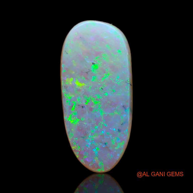 4.10 Cts Natural Australian Fire Opal Loose Gemstone Oval Cabochon 15x7x4 mm A-660