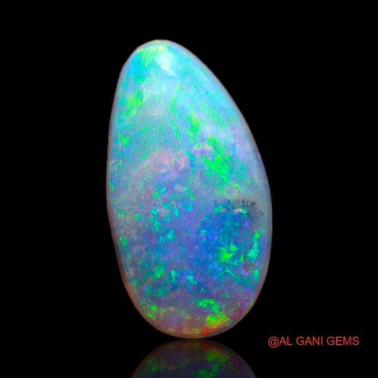 Natural Untreated Fire Opal Loose Gemstone Fancy Cabochon From Australia 2.70 Cts 15x8x3 mm A-661
