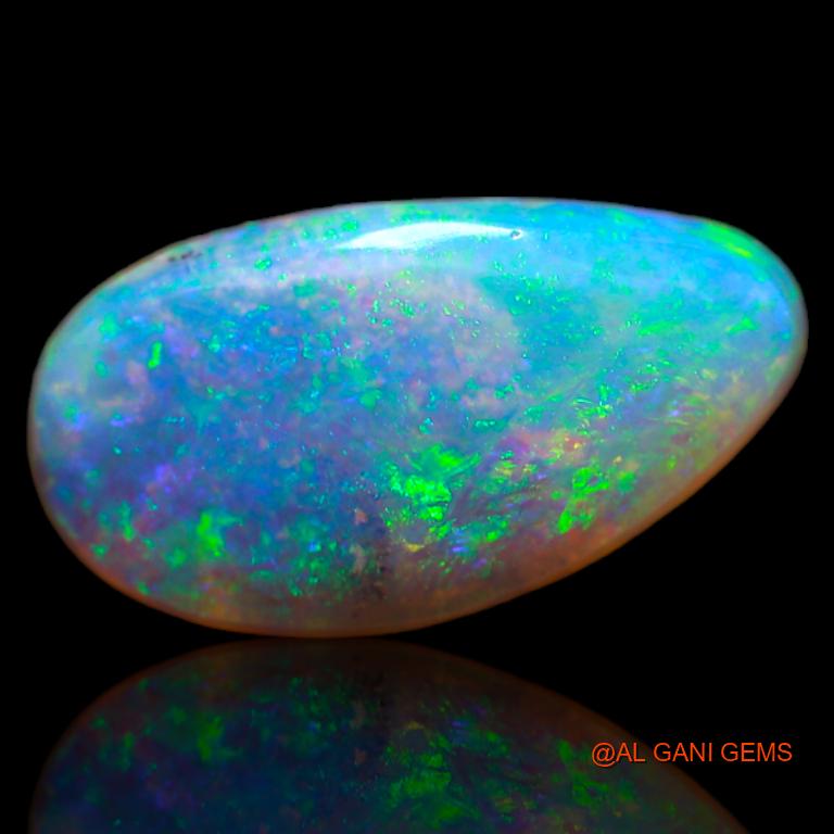 Natural Untreated Fire Opal Loose Gemstone Fancy Cabochon From Australia 2.70 Cts 15x8x3 mm A-661