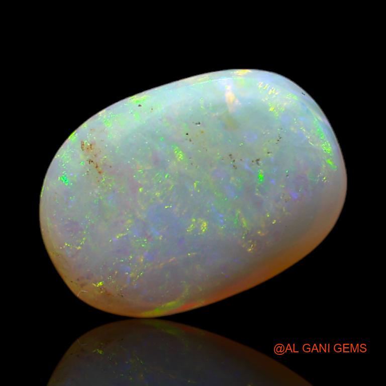 Natural Untreated Fire Opal Loose Gemstone Oval Cabochon From Australia 3.45 Cts 12x9x4 mm A-662