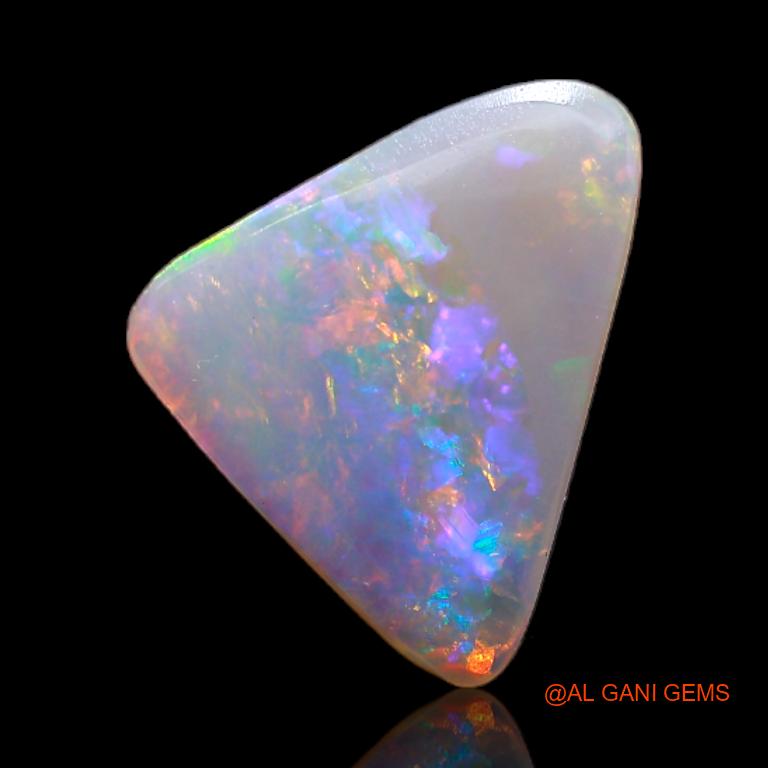 1.80 Cts Natural Australian Fire Opal Loose Gemstone Trillion Cabochon 13x10x2 mm A-663
