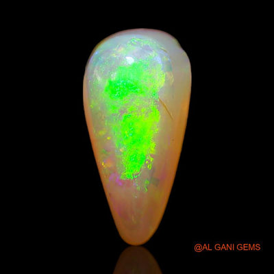 3.45 Cts Natural Australian Fire Opal Loose Gemstone Pear Cabochon 13x6x6 mm A-666