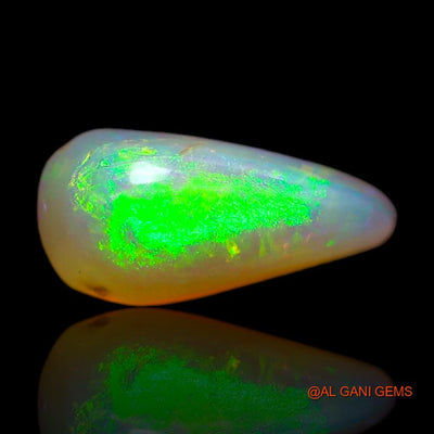 3.45 Cts Natural Australian Fire Opal Loose Gemstone Pear Cabochon 13x6x6 mm A-666