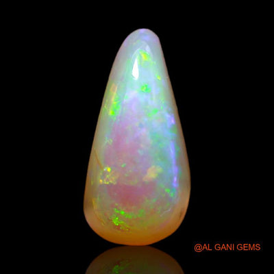 3.45 Cts Natural Australian Fire Opal Loose Gemstone Pear Cabochon 13x6x6 mm A-666