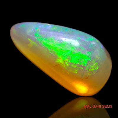 3.45 Cts Natural Australian Fire Opal Loose Gemstone Pear Cabochon 13x6x6 mm A-666