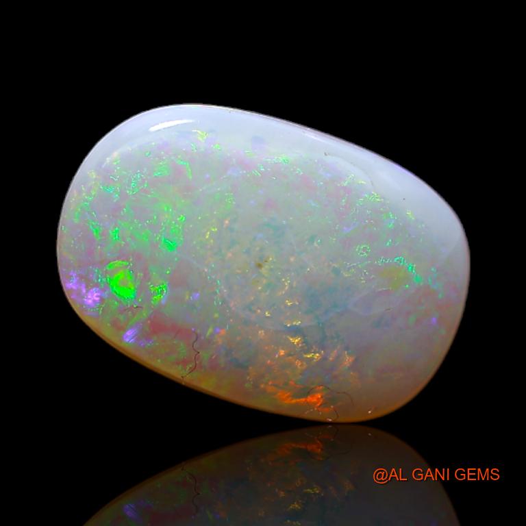 Natural Fire Opal Gemstone 2.45 Cts Loose Oval Cabochon From Australia 12x8x3 mm A-667