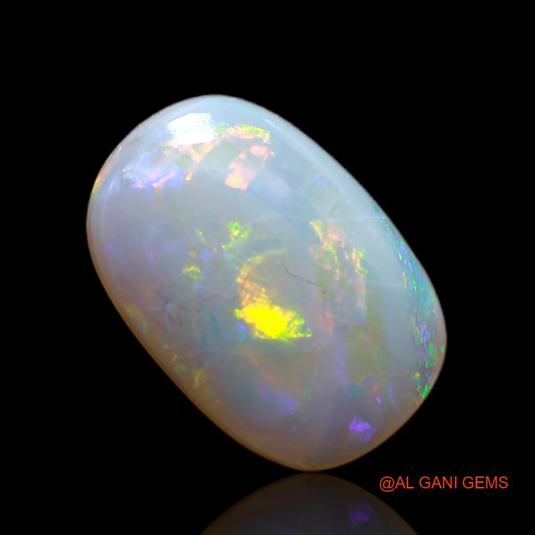 Natural Fire Opal Gemstone 2.45 Cts Loose Oval Cabochon From Australia 12x8x3 mm A-667