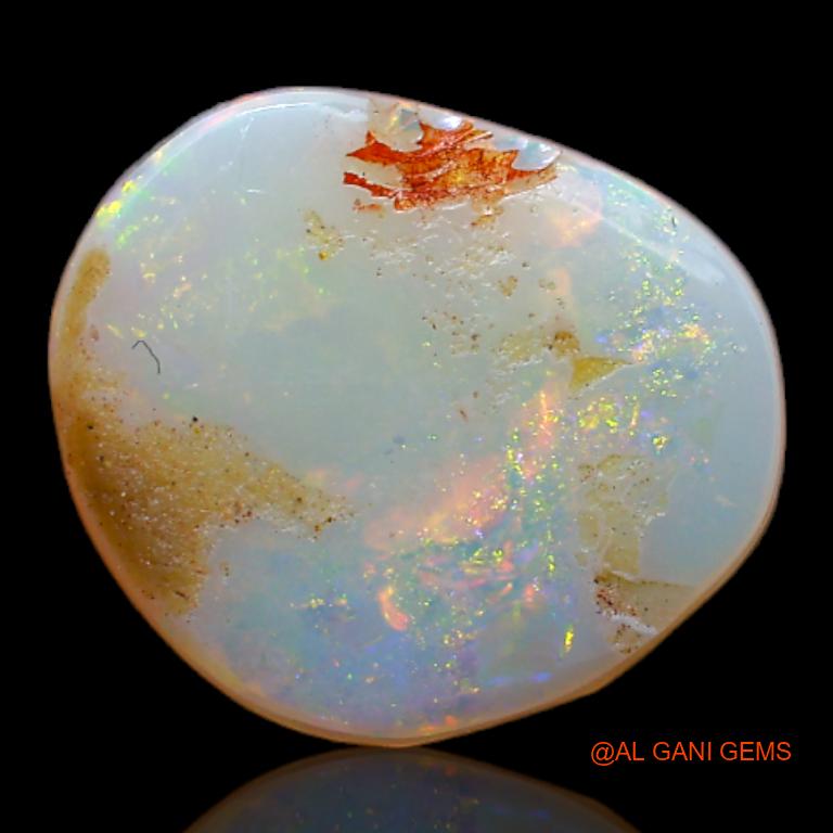 1.85 Cts Natural Australian Fire Opal Loose Gemstone Fancy Cabochon 11x10x2 mm A-669