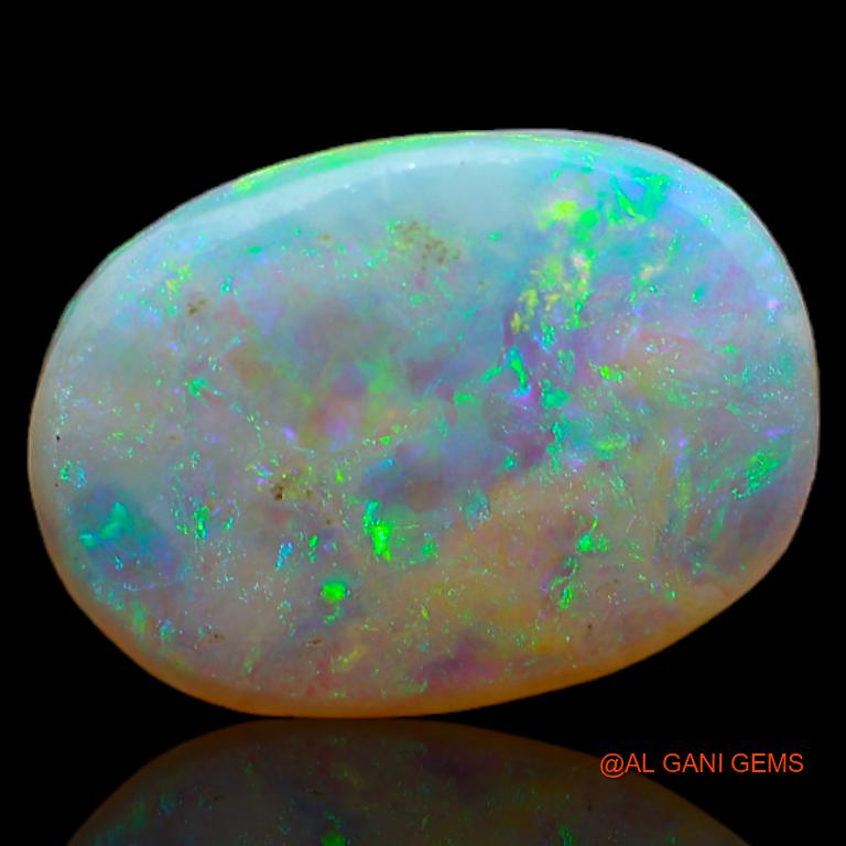Natural Fire Opal Gemstone 3.80 Cts Loose Oval Cabochon From Australia 14x10x3 mm A-672