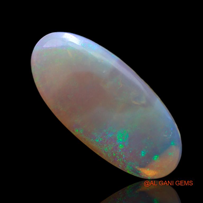Natural Fire Opal Gemstone 3.20 Cts Loose Oval Cabochon From Australia 19x9x2 mm A-677
