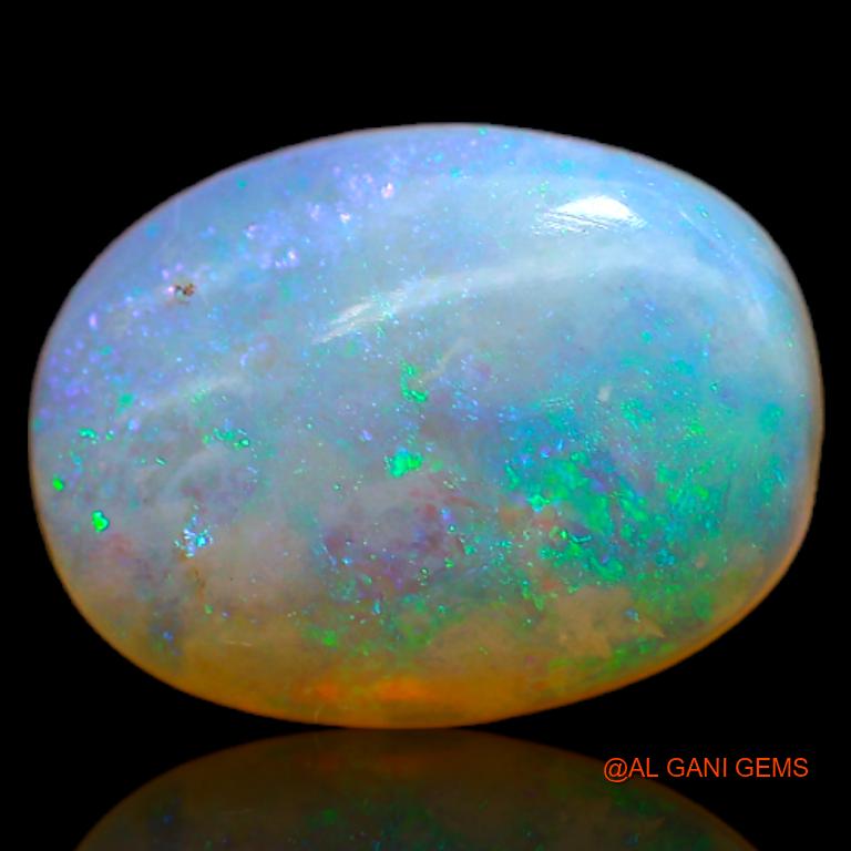 Natural Fire Opal Gemstone 4.35 Cts Loose Oval Cabochon From Australia 14x10x4 mm A-678