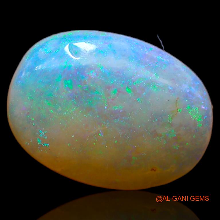 Natural Fire Opal Gemstone 4.35 Cts Loose Oval Cabochon From Australia 14x10x4 mm A-678