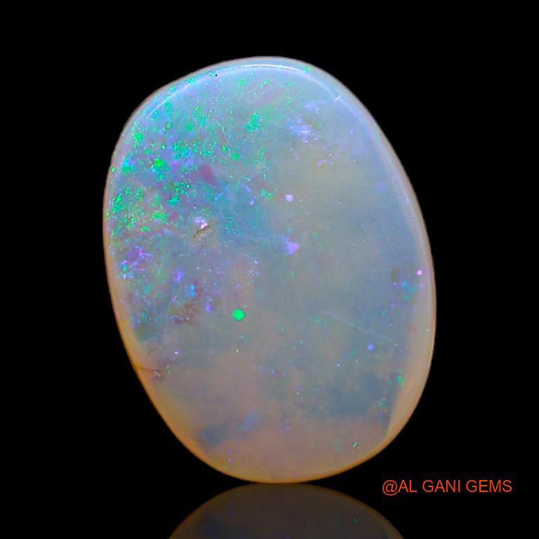 Natural Fire Opal Gemstone 4.35 Cts Loose Oval Cabochon From Australia 14x10x4 mm A-678