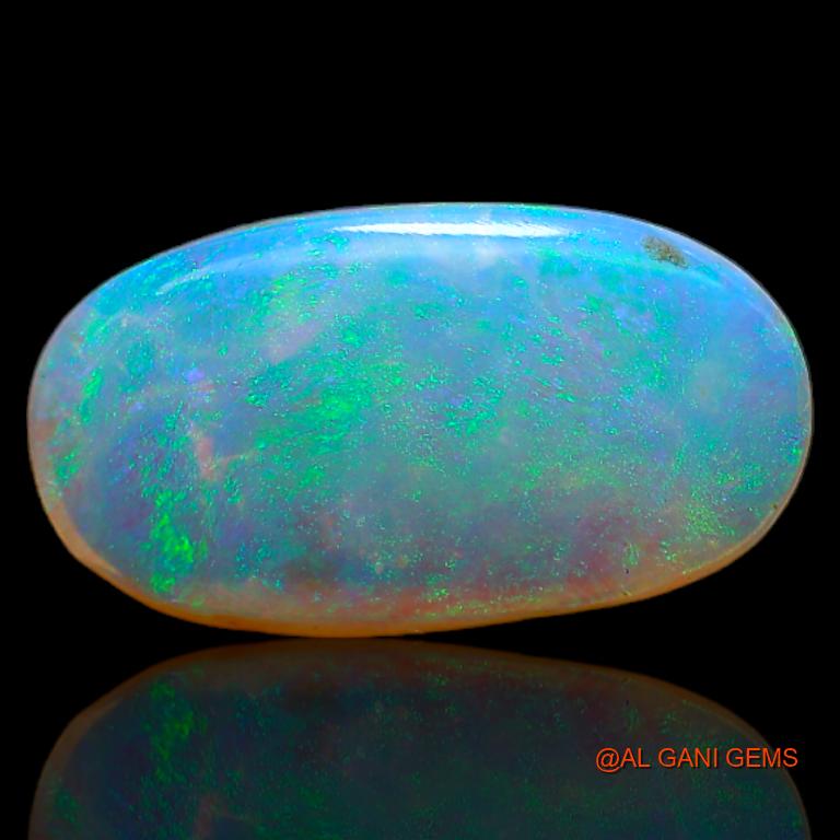 Natural Untreated Fire Opal Loose Gemstone Oval Cabochon From Australia 2.70 Cts 15x8x2 mm A-683