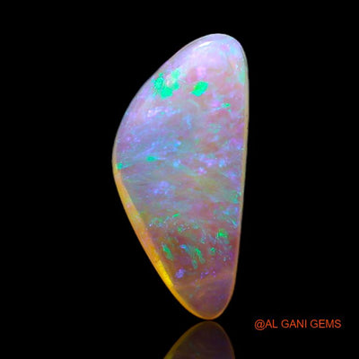 Natural Untreated Fire Opal Loose Gemstone Fancy Cabochon From Australia 2.65 Cts 17x7x3 mm A-688