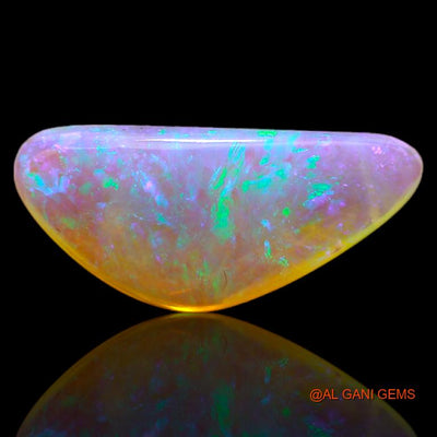 Natural Untreated Fire Opal Loose Gemstone Fancy Cabochon From Australia 2.65 Cts 17x7x3 mm A-688