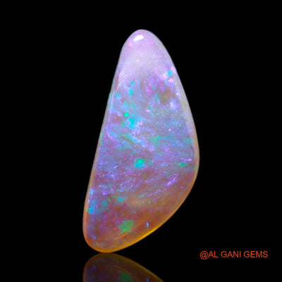 Natural Untreated Fire Opal Loose Gemstone Fancy Cabochon From Australia 2.65 Cts 17x7x3 mm A-688