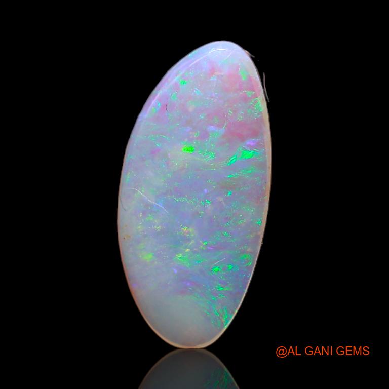 1.80 Cts Natural Australian Fire Opal Loose Gemstone Fancy Cabochon 16x8x2 mm A-693