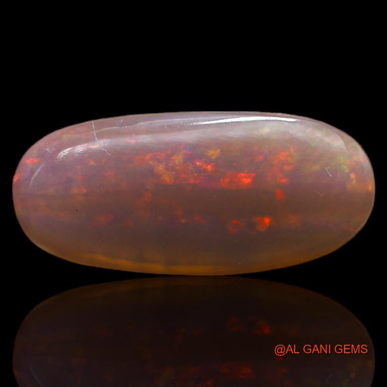 2.90 Cts Natural Australian Fire Opal Loose Gemstone Oval Cabochon 18x8x2 mm A-696